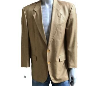 Boss Hugo Boss Saks Fifth Avenue Corleone Gold Silk Wool Sport Coat Men's 40L